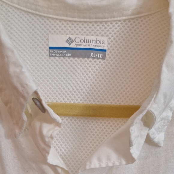 Columbia White Casual Button Down Shirt with Embroidered Logo Texas A&M SZ.XLG - Picture 6 of 12